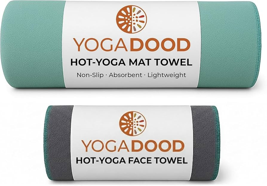72" x 26.75" Long Hot Yoga Mat Towel Plus Compact Face Towel – Hot Yoga Essentials - Full Lengt... | Amazon (US)