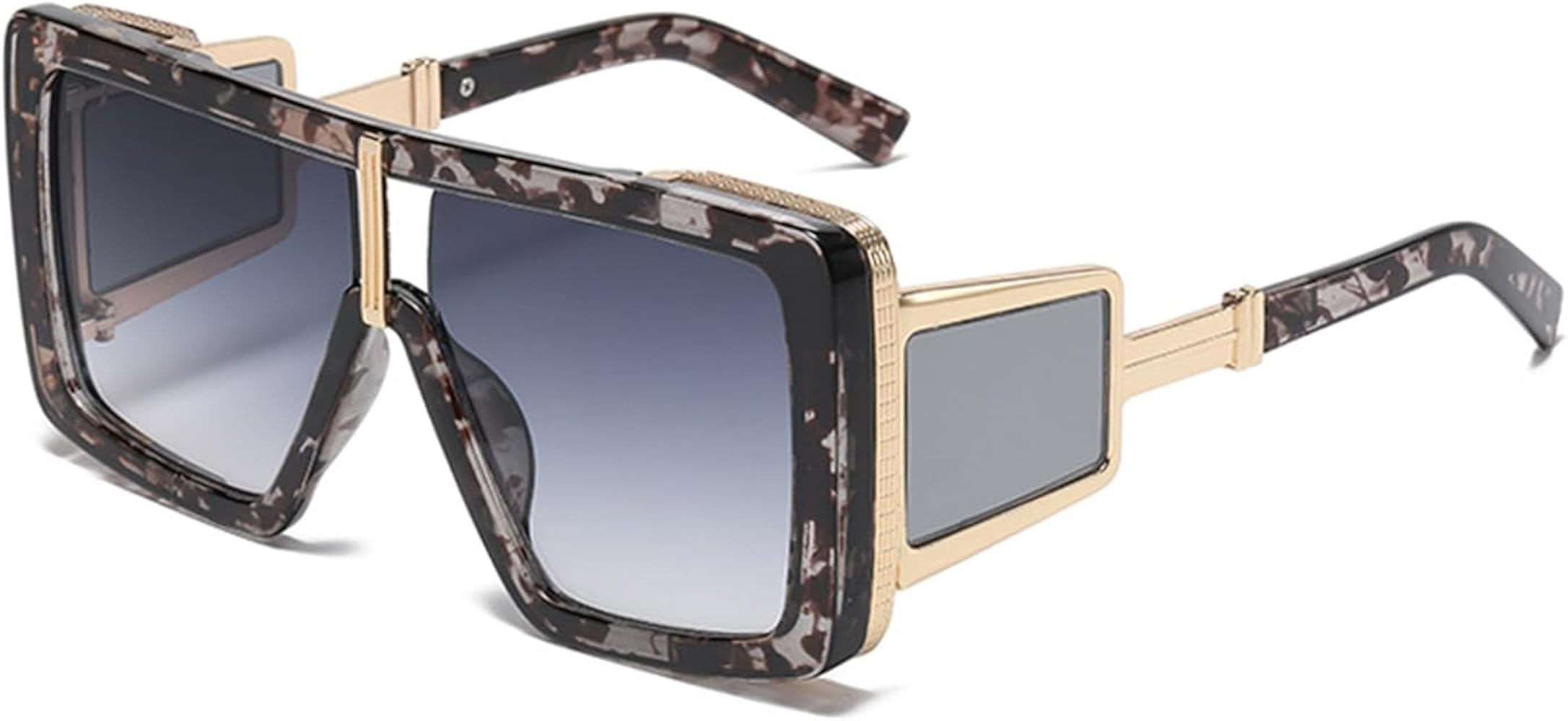 Trendy Square Sunglasses for Men and Women Oversized Retro UV Protection One Piece Sunglasses AM0... | Amazon (US)