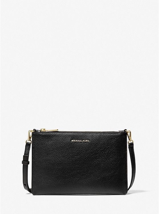 Large Pebbled Leather Double-Pouch Crossbody Bag | Michael Kors US