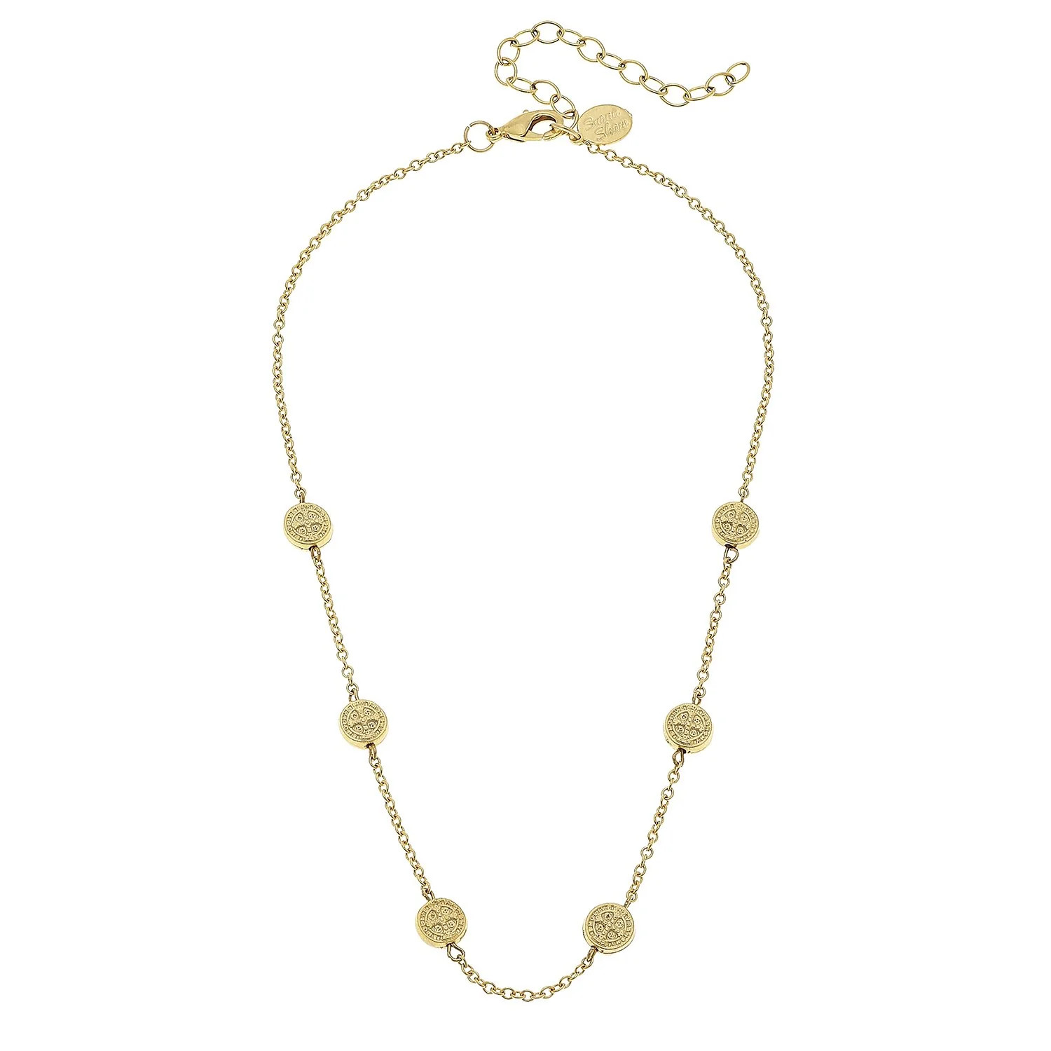 Dainty St. Benedict’s Coin Necklace | Susan Shaw
