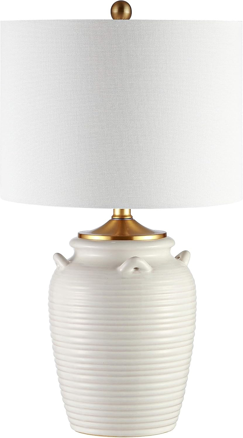 Safavieh TBL4243A Lighting Collection Lener Ivory 24-inch Ceramic (LED Bulb Included) Table Lamps | Amazon (US)