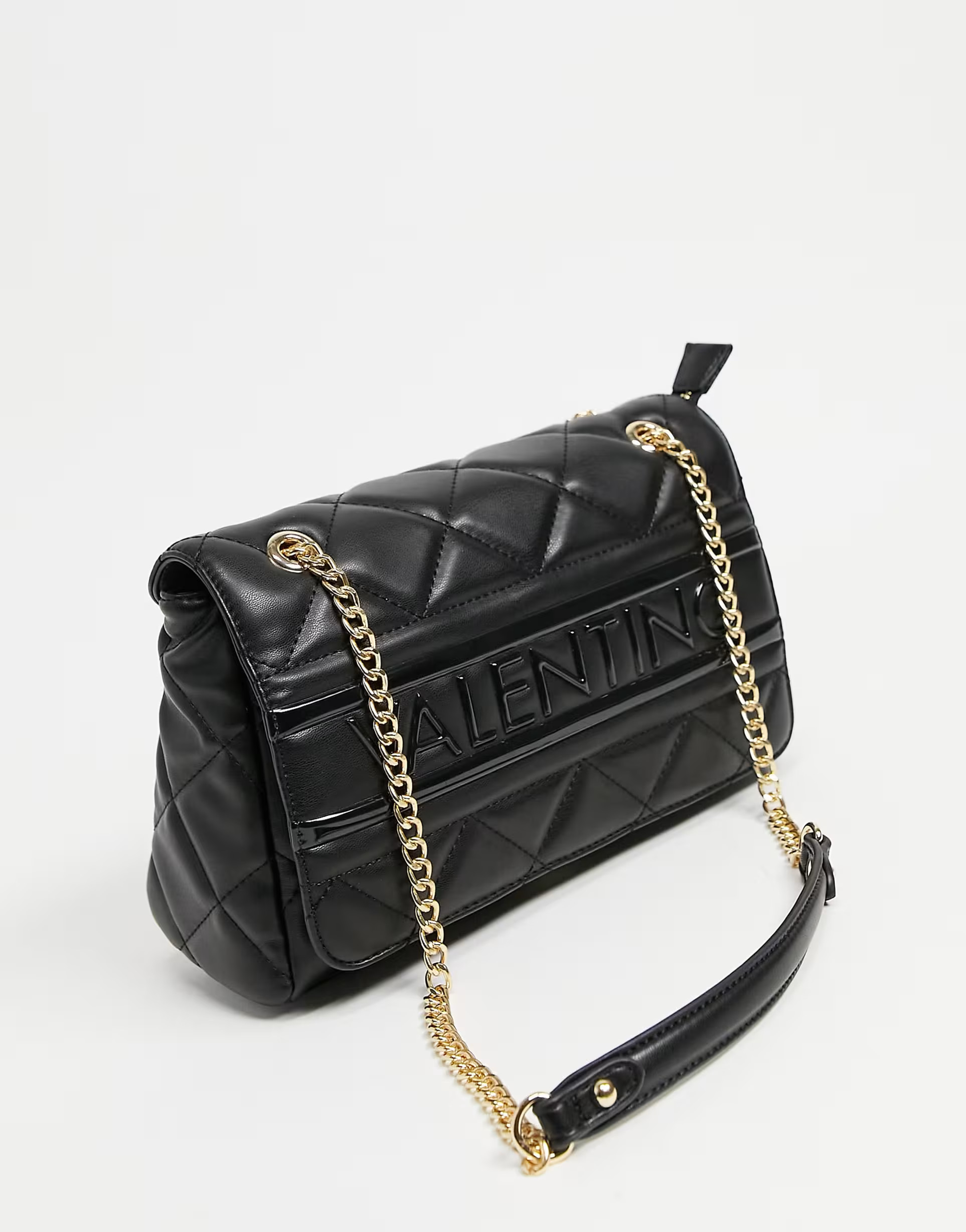 Valentino Bags Ada quilted embossed cross body bag with chain strap in black | ASOS (Global)