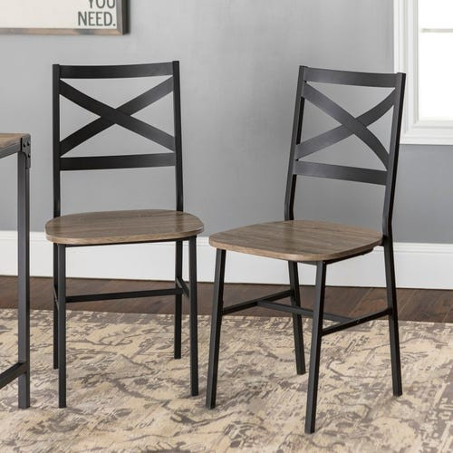 Rustic X-Back Driftwood Dining Chair Set of 2 | Pier 1 Imports