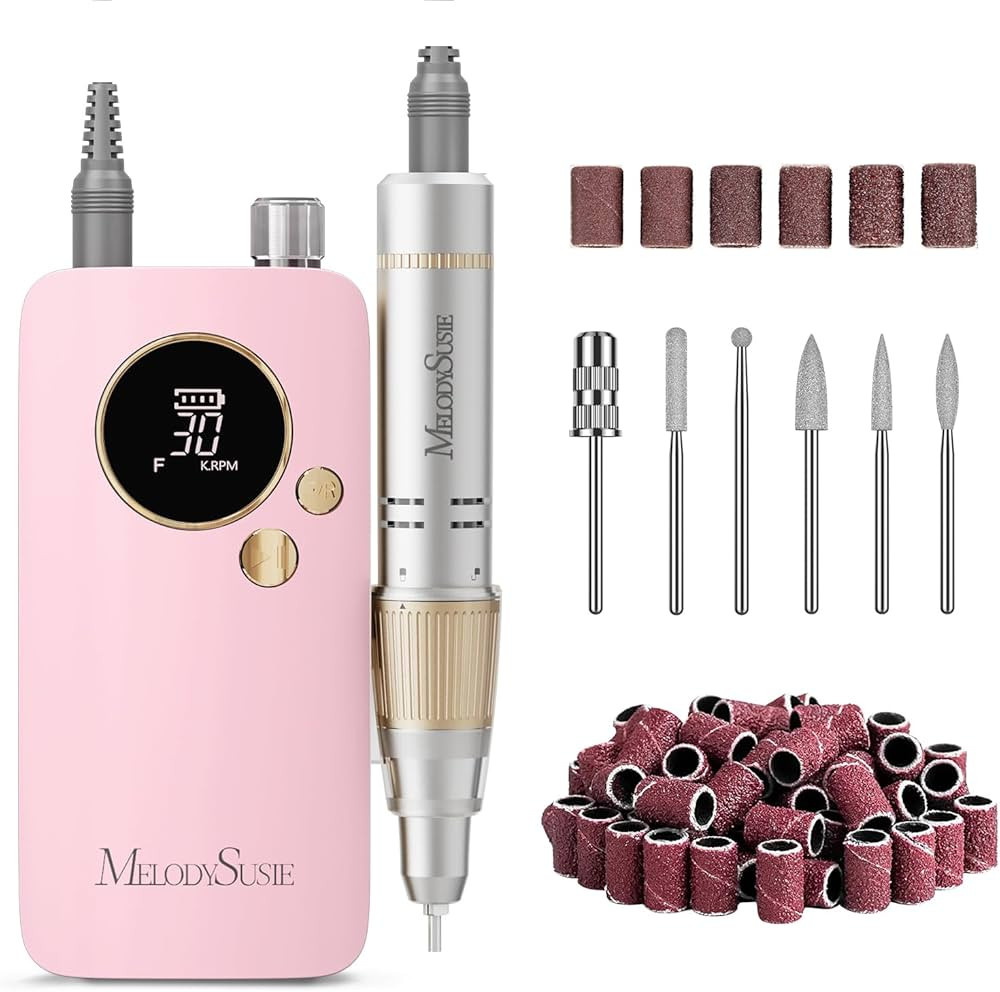 MelodySusie Entry-Level Clip-On Cordless Nail Drill, SC320F 30000RPM E-File with Pastel & Colorfu... | Amazon (US)
