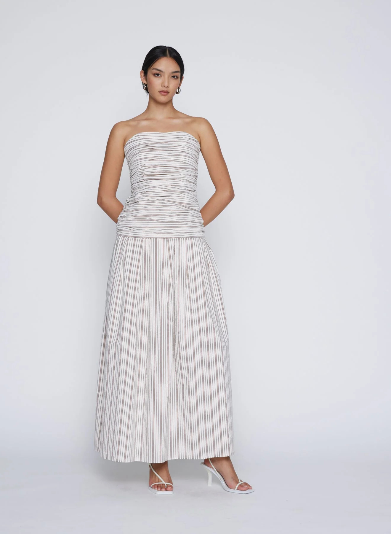 ISADORA DRESS (TOBACCO STRIPE) | Anna Quan (Global)