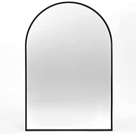 Wall Mirror for Bathroom 24" x 36", Black Vanity Wall Mirror in Metal Frame, Arch Top Mirror for Ent | Amazon (US)