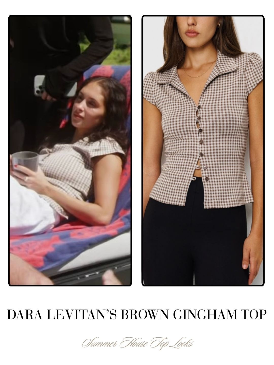 Dara Levitan’s Brown Gingham Top