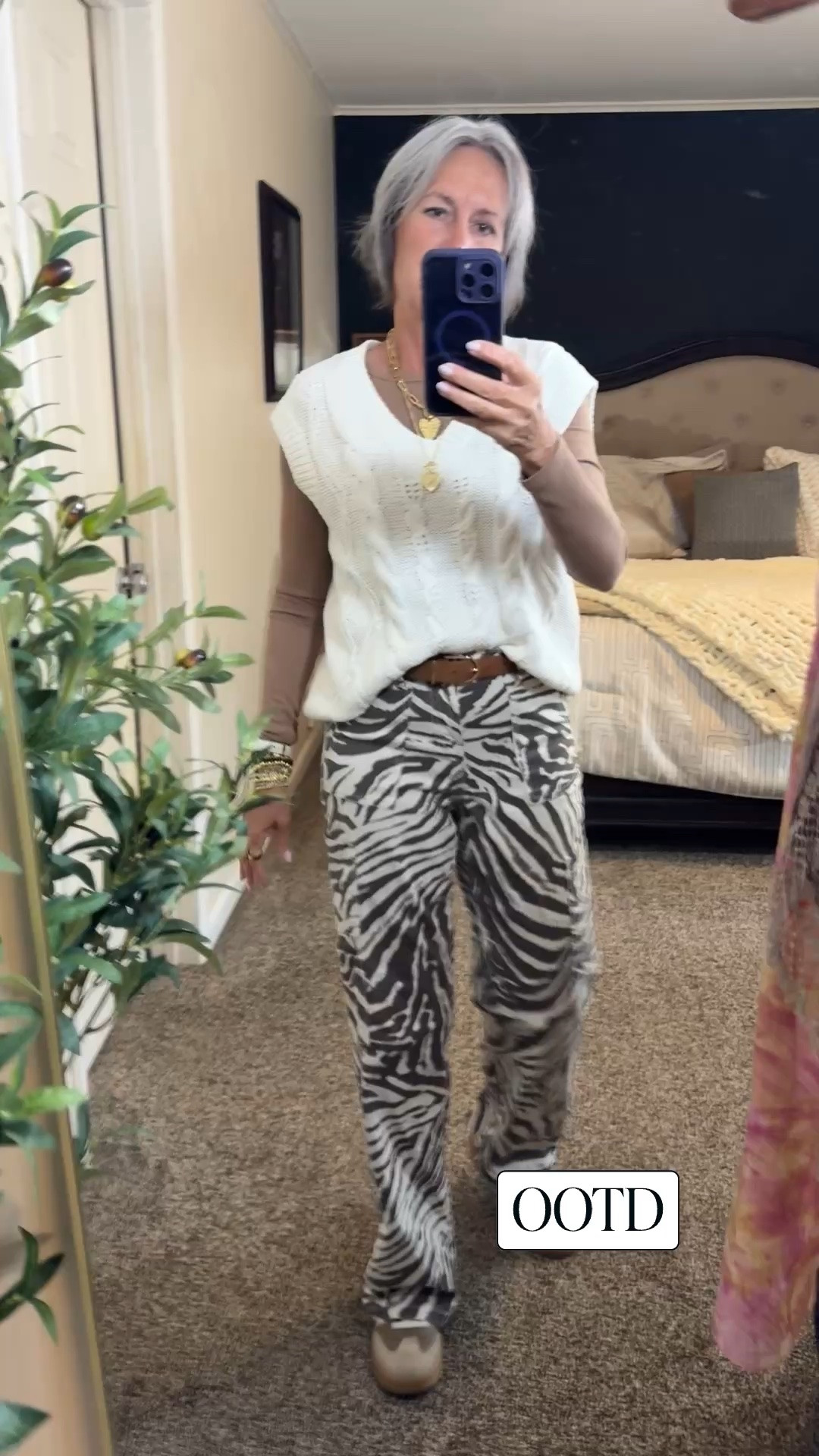 Rainy Saturday with last minute plans call for my go to zebra pants, a basic tee and an oversized vest.

#LTKootd #LTKOver40 #LTKSeasonal