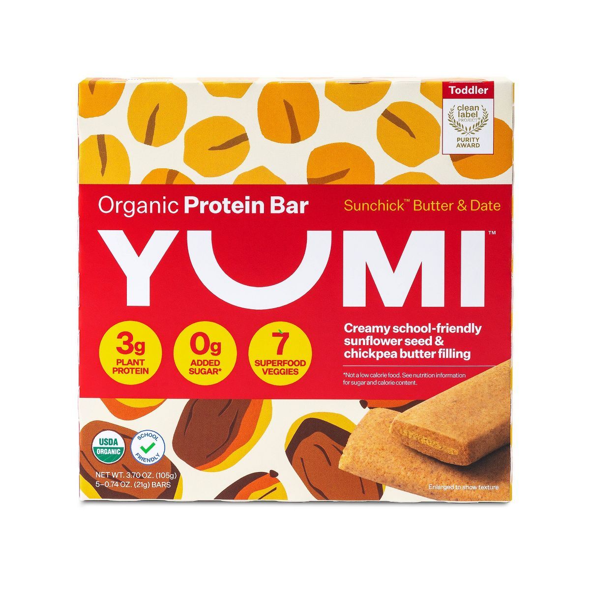 YUMI Organic Protein Bar, Chickpea and Butter Baby Meals - 3.7oz/5ct | Target