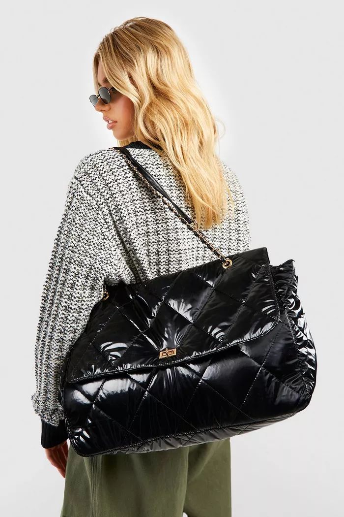 Extra Large Quilted Tote Bag | boohoo (US & Canada)