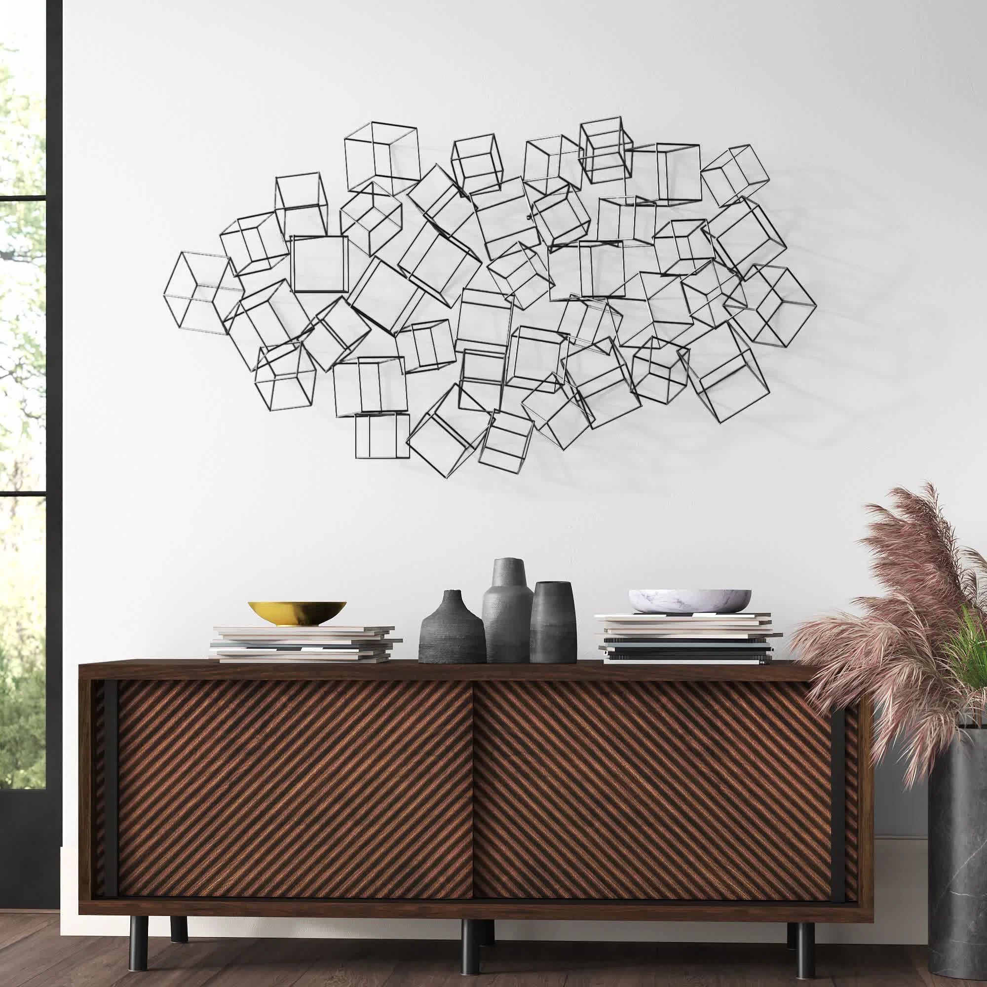 Glam Abstract Wall Decor on Metal | Wayfair North America