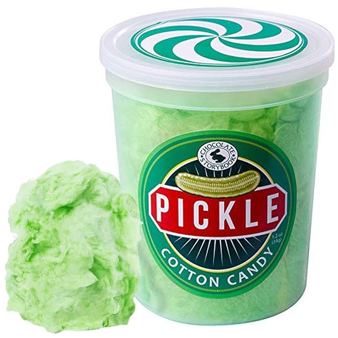 CHOCOLATE STORYBOOK Pickle Gourmet Flavored Cotton Candy – Unique Idea for Holidays, Birthdays,... | Amazon (US)