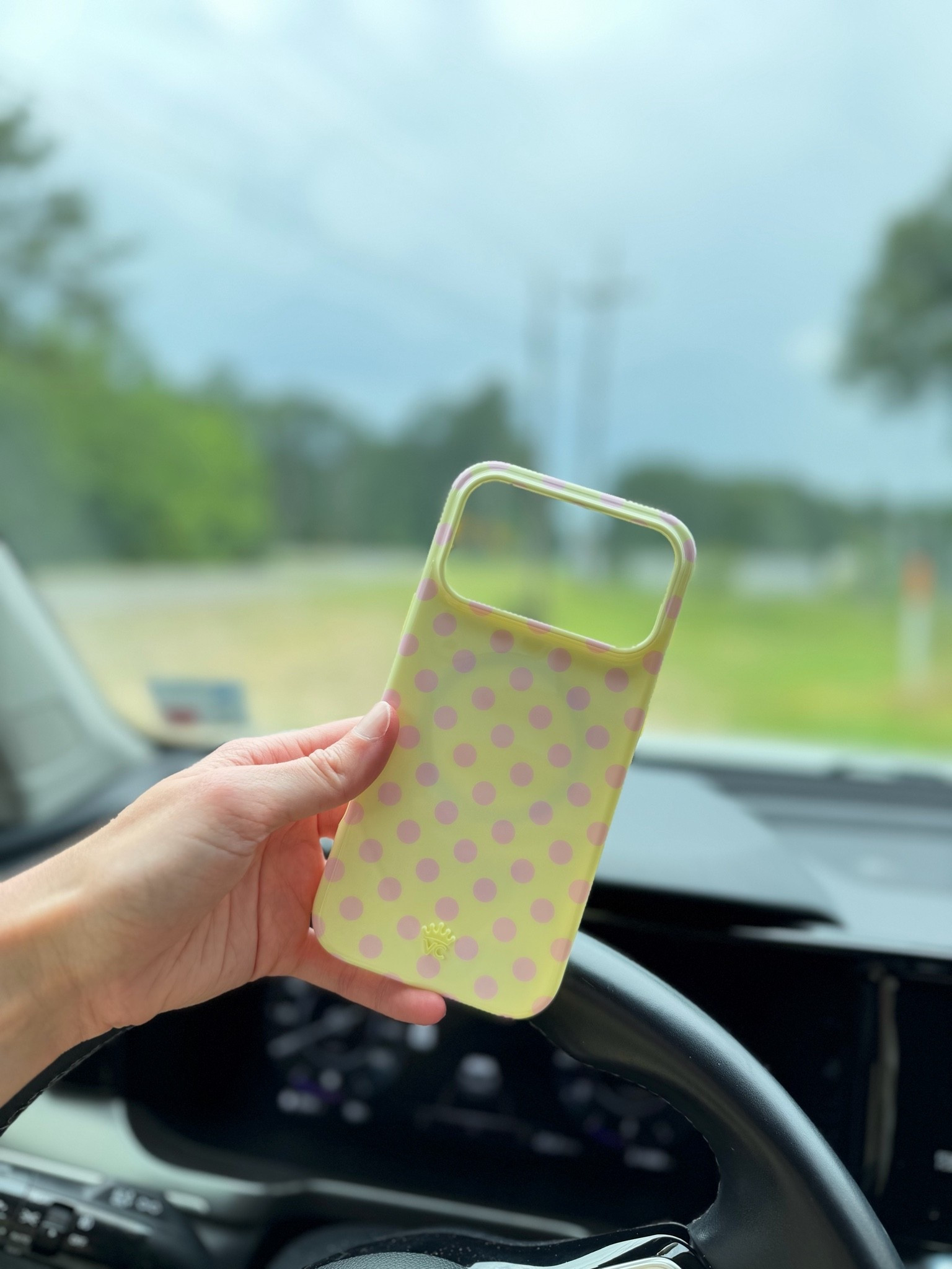 The cutest little phone case just arrived 💛🩷🌼 A fun pop of color, pink polka dots, and the perfect summer accessory.

#LTKdayinmylife #LTKSeasonal