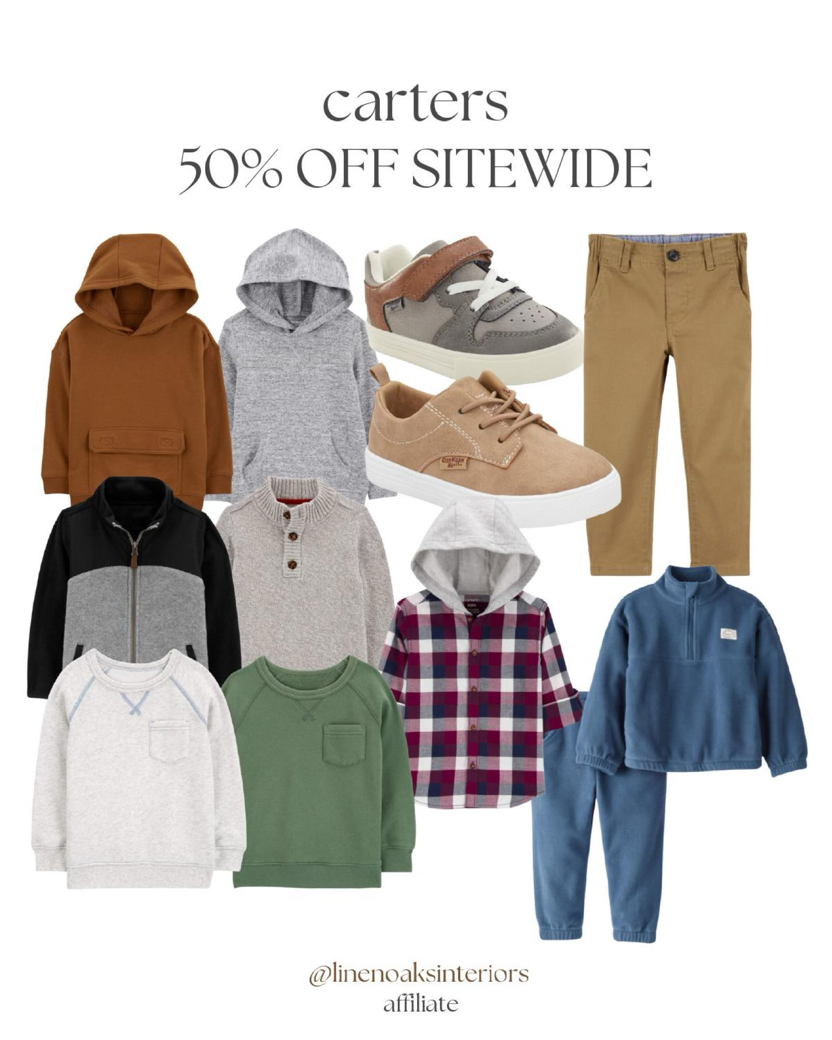 Carter’s is having their biggest sale of the year, 50% off site-wide! The best time to stock up for school, pajamas, seasonal outfits and family photos! 

Kids / fall wear / sale / Labor Day / toddlers 

#LTKFamily #LTKSaleAlert #LTKKids