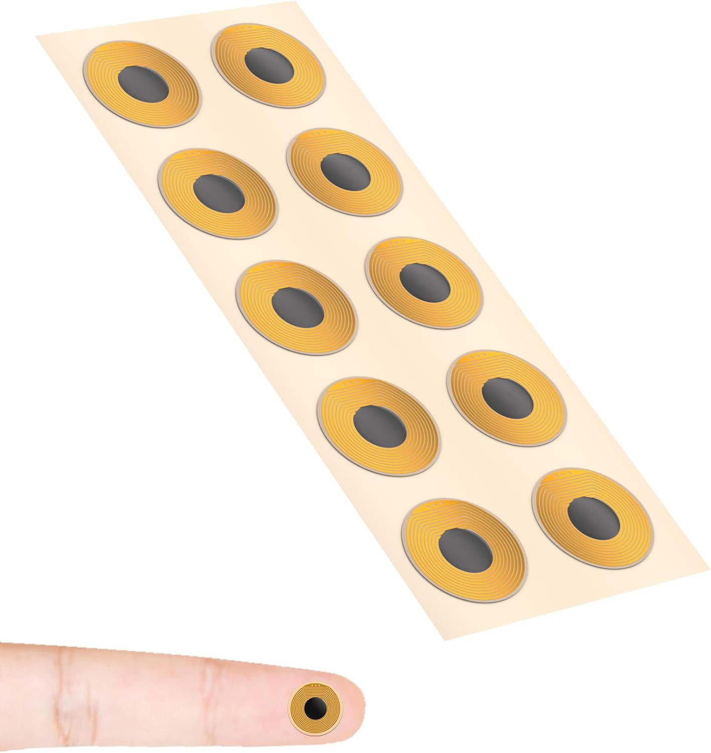 NFC Tags Sticker with NTAG215 Chip 10mm Waterproof Flexible Rewritable RFID Stickers 504 Bytes Memory Suitable for All NFC-Enabled Devices (10pcs, 10MM) | Amazon (US)