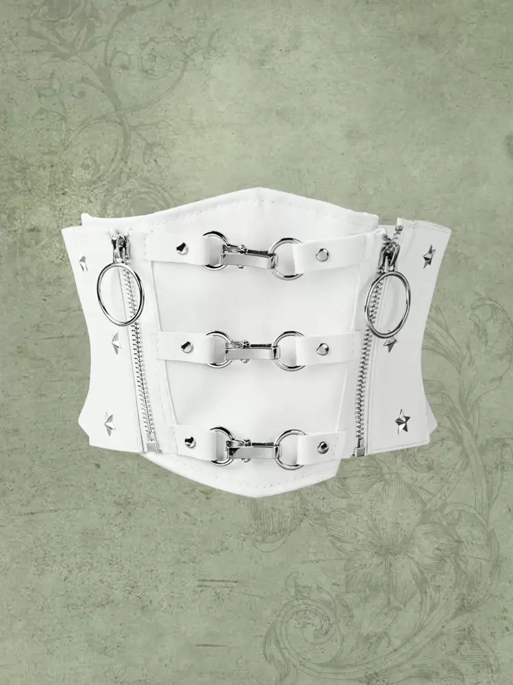 ROMWE Fairycore 1pc Women Star Decor Zipper & Buckle Decor Punk Corset Belt | SHEIN