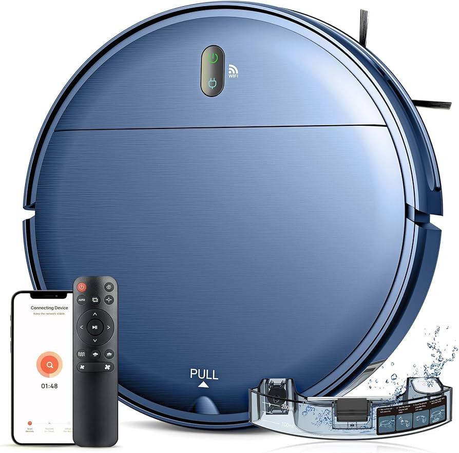ZCWA Robot Vacuum Cleaner, Robotic Vacuum and Mop Combo Compatible with Alexa/WiFi/App, Self-Char... | Amazon (US)