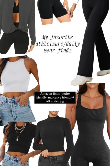 Favorite Amazon athleisure/daily wear finds. Comfortable and great quality. I wear smalls. 

The reoria tops are fitted and comfortable and provides support (I’m 32D and don’t have to wear bra). 

#amazon 

#LTKfitness #LTKtravel #LTKfindsunder50