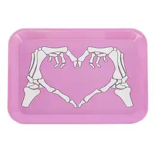 15.25" Pink Skeletal Hand Heart Melamine Tray by Ashland® | Michaels | Michaels Stores