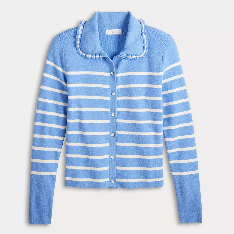 Women's LC Lauren Conrad Knitted Collared Cardigan | Kohl's