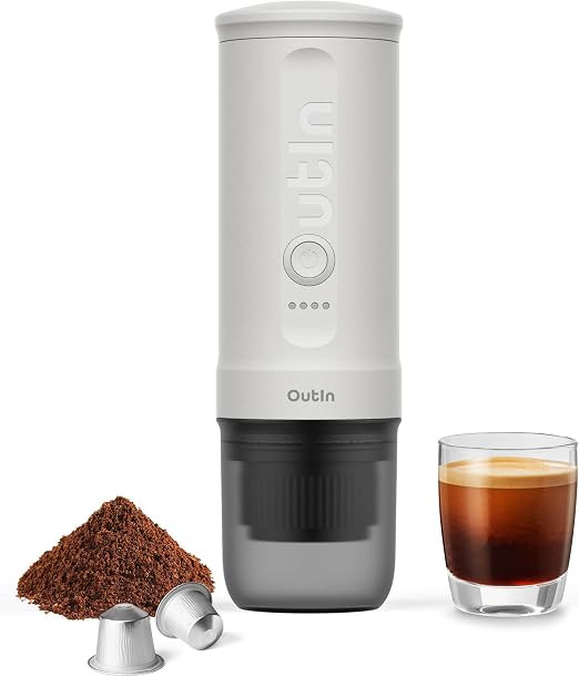 Outin Nano Portable Electric Espresso Machine with 3-4 Min Self-Heating, 20 Bar Mini Small 12V 24... | Amazon (US)