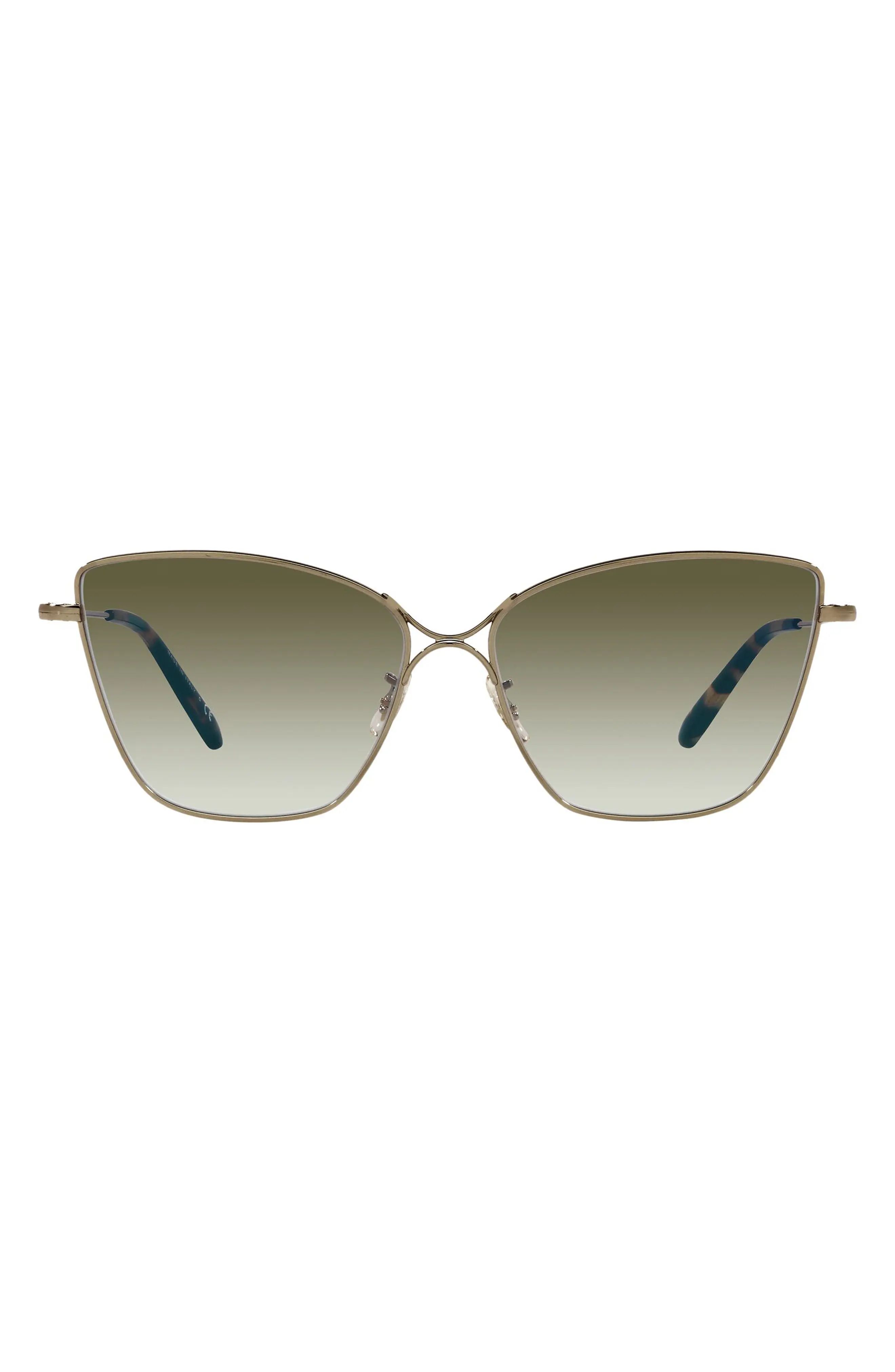 Oliver Peoples Marlyse 60mm Butterfly Sunglasses in Brushed Gold/Olive Gradient at Nordstrom | Nordstrom