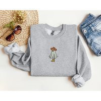 Cowboy Ghost Embroidered Sweatshirt L Crewneck Sweater Hoodie | Etsy (US)