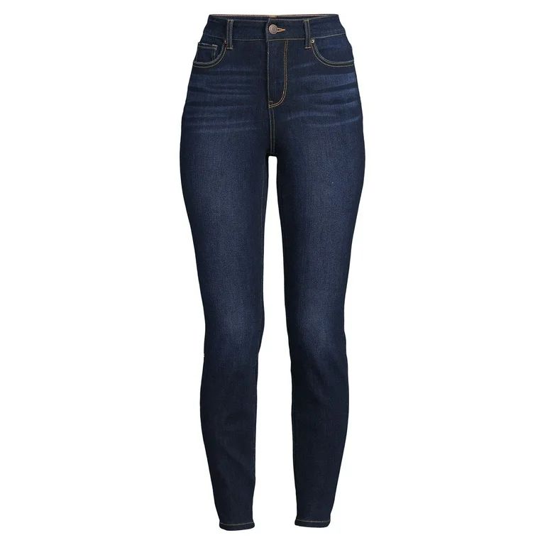 Time and Tru Women's High Rise Skinny Jeans, 29" Inseam for Regular, Sizes 2-20 | Walmart (US)