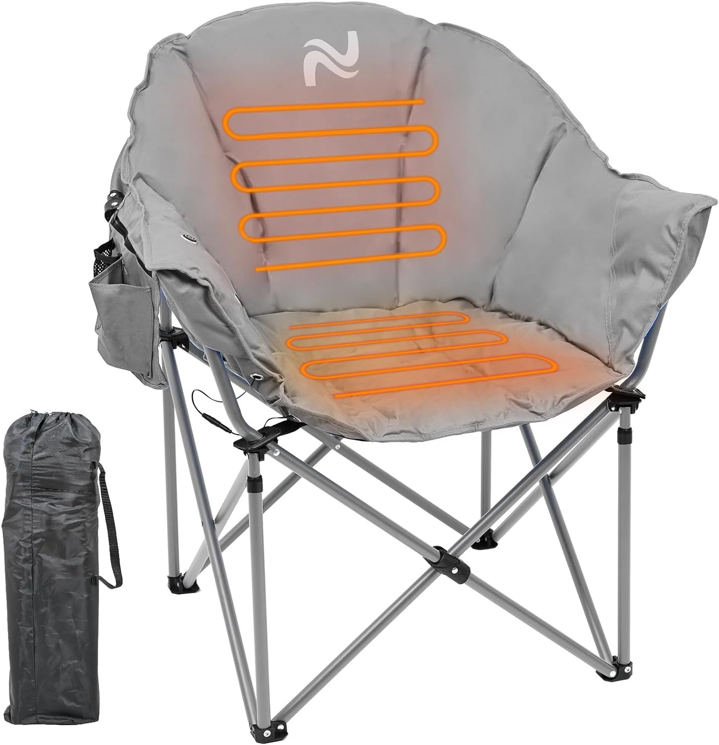 Slsy Heated Camping Chair Oversized, Outdoor Portable Heated Folding Chairs, Heated Foldable Chai... | Amazon (US)