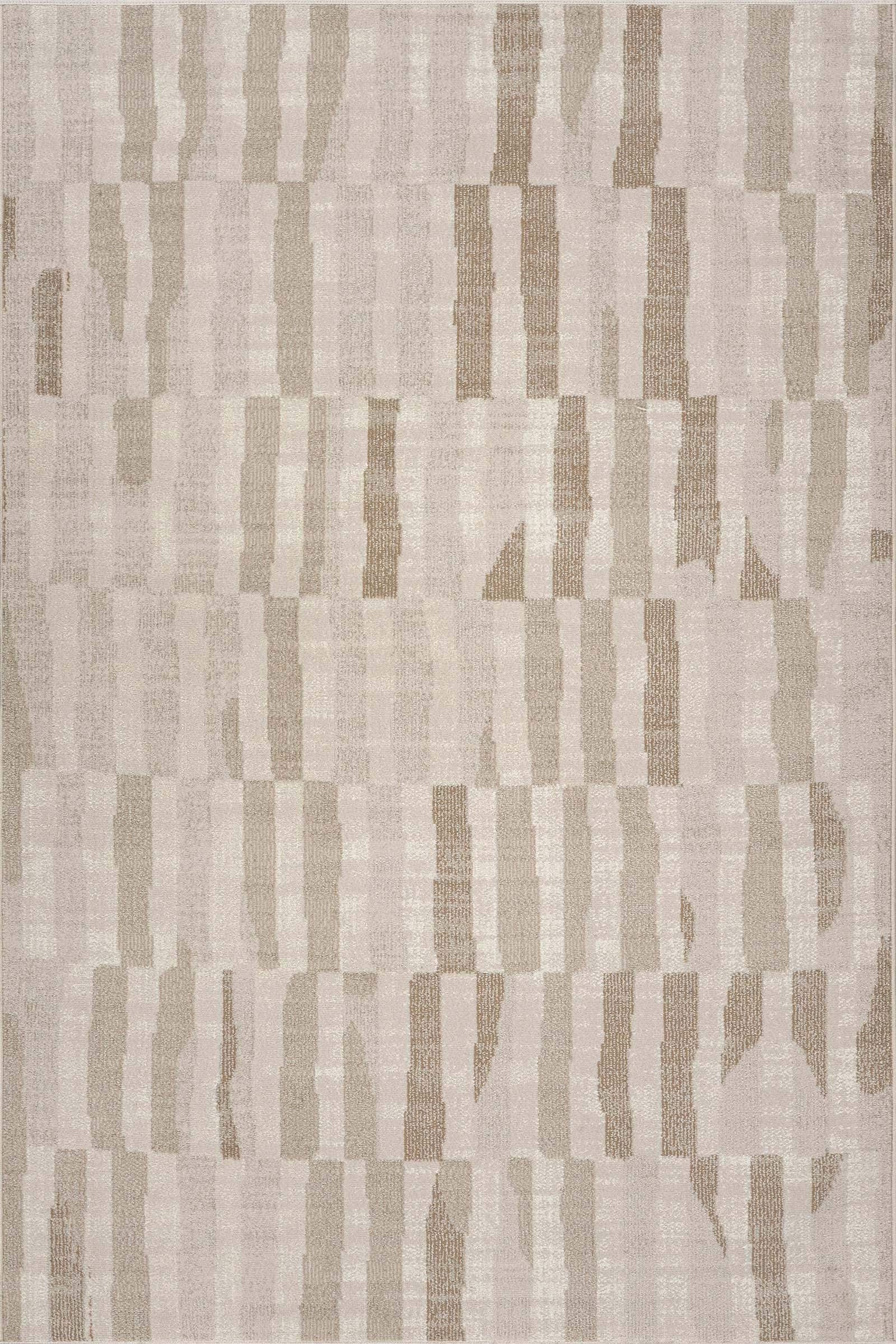 Riven Rustic Abstract Washable Rug | Beige | Rugs USA