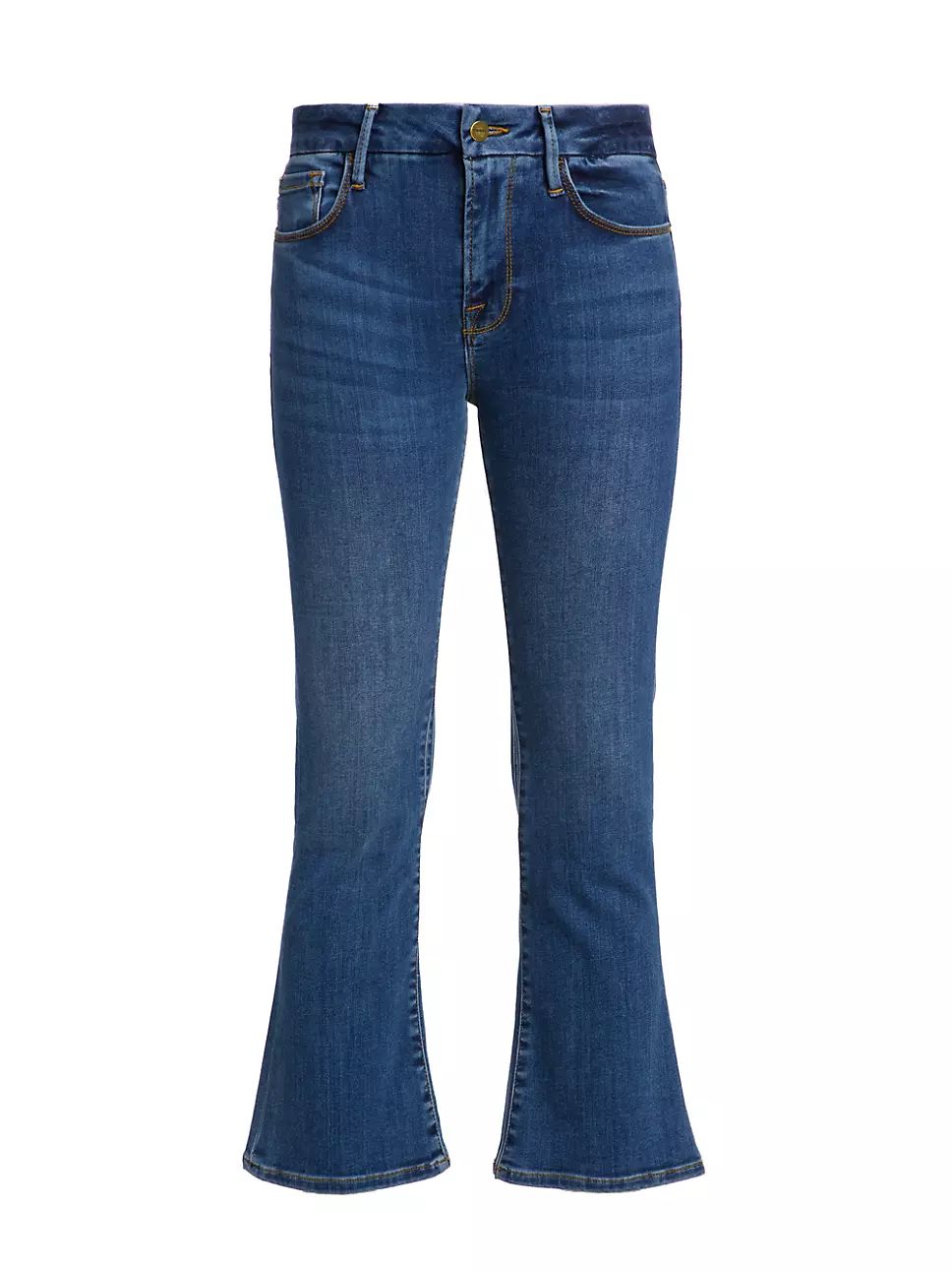 Le Crop Mini Boot High-Rise Stretch Boot-Cut Jeans | Saks Fifth Avenue