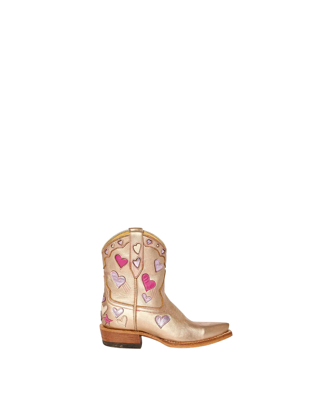 Nell Metallic Rose Gold | Luxury Fashion Kid's Cowboy Boots | Miron Crosby | Miron Crosby