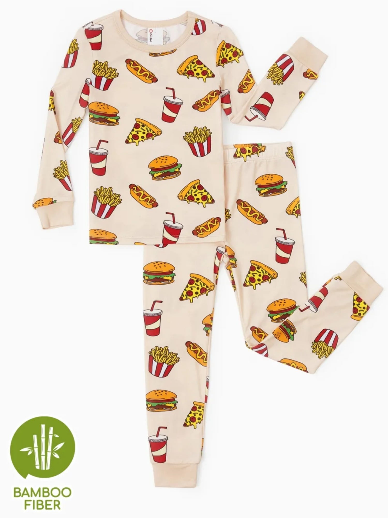 PatPat 2 Piece Pajamas Set Viscose from Bamboo Toddler Girls Boys Snug Fit Pjs Kids Long Sleeve T... | Walmart (US)