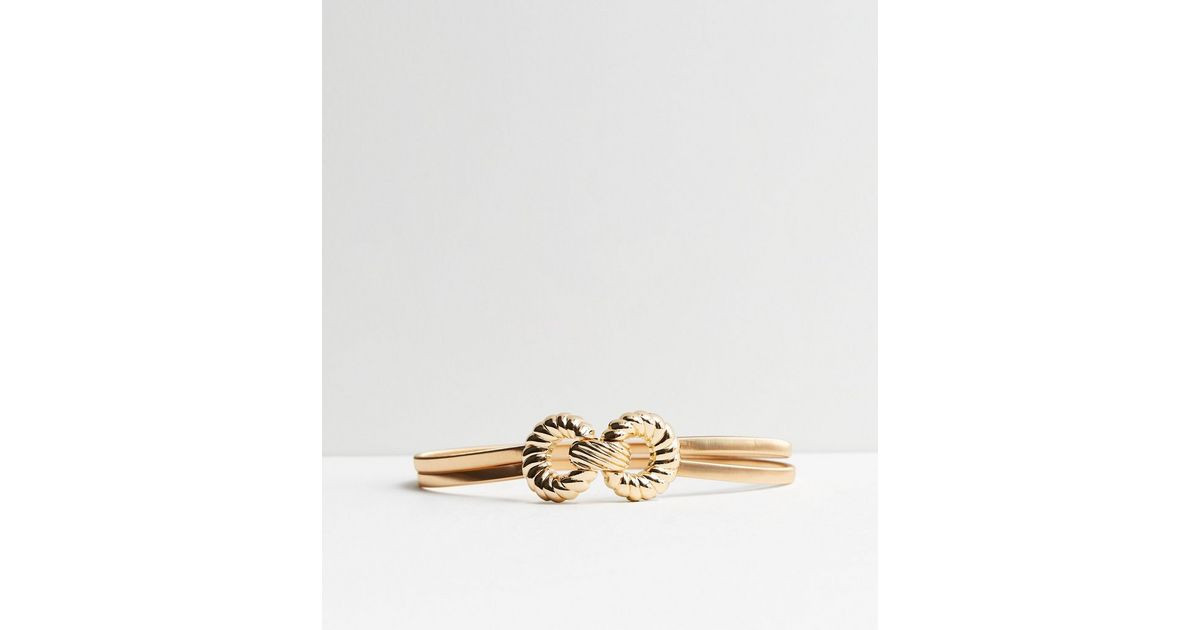 Gold Double Layered Slinky Belt | New Look | New Look (UK)