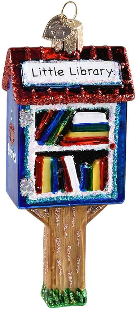 Old World Christmas Ornaments Little Library Glass Blown Ornaments for Christmas Tree | Amazon (US)