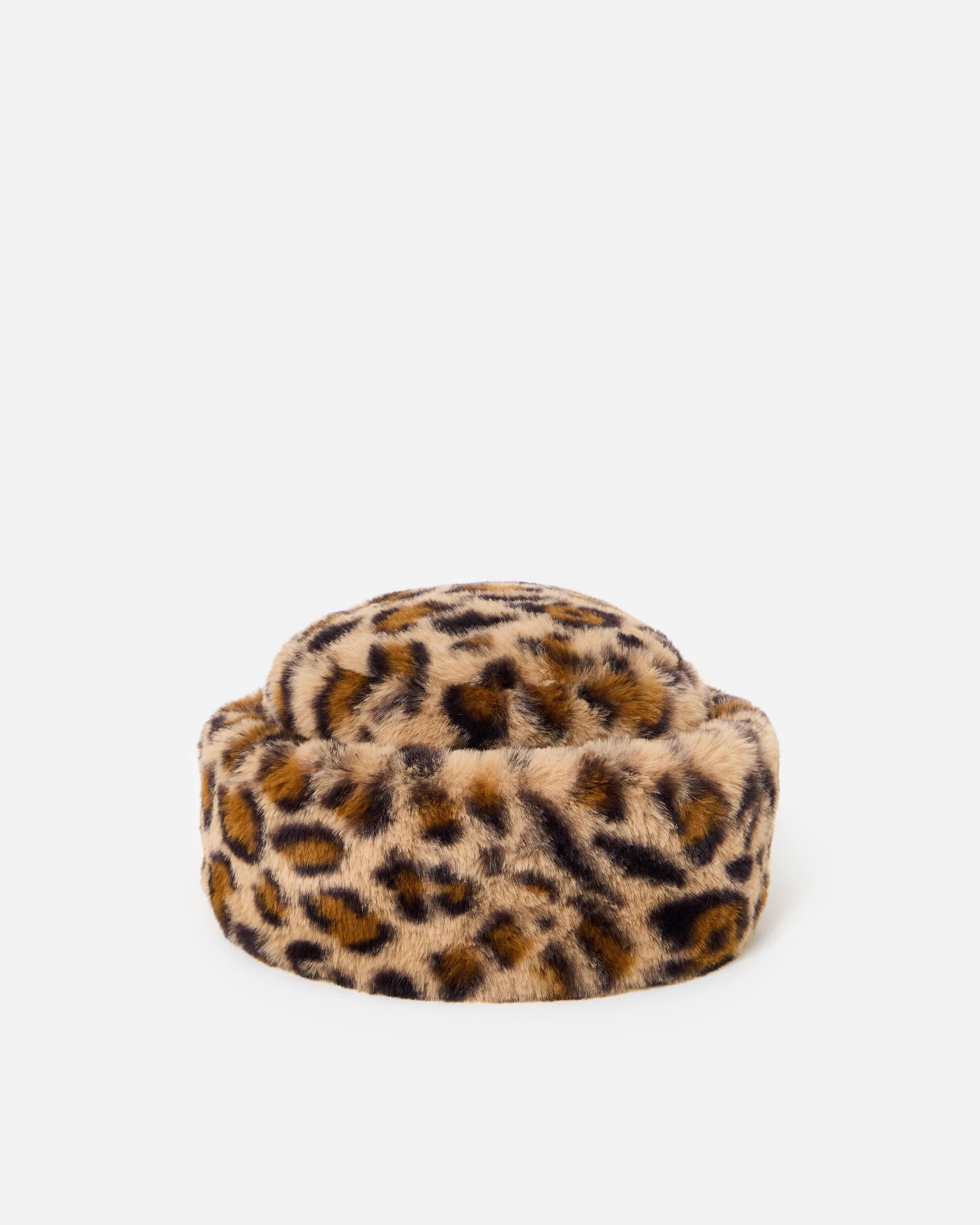 Brown Animal Print Faux Fur Cossack Hat | Oliver Bonas (Global)