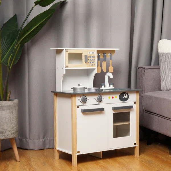 Pretend Wooden Kitchen Playset For Kids And Children,Gifts For New Year, Christmas And Birthday (... | Wayfair North America