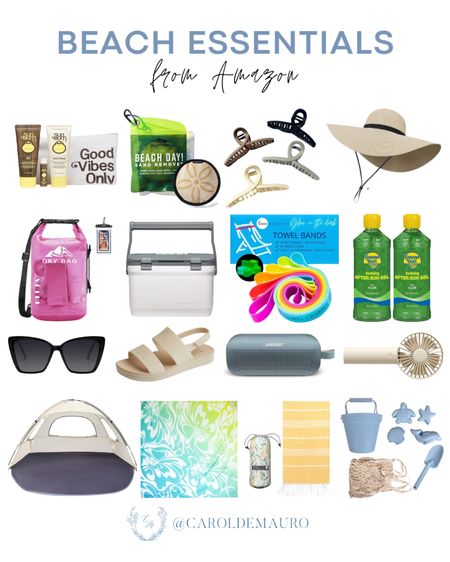 Grab these beach essentials from Amazon for your next beach or pool trip this Spring and Summer!
#swimessentials #affordablefinds #beautypicks #giftguide

#LTKBeauty #LTKGiftGuide #LTKSwim
