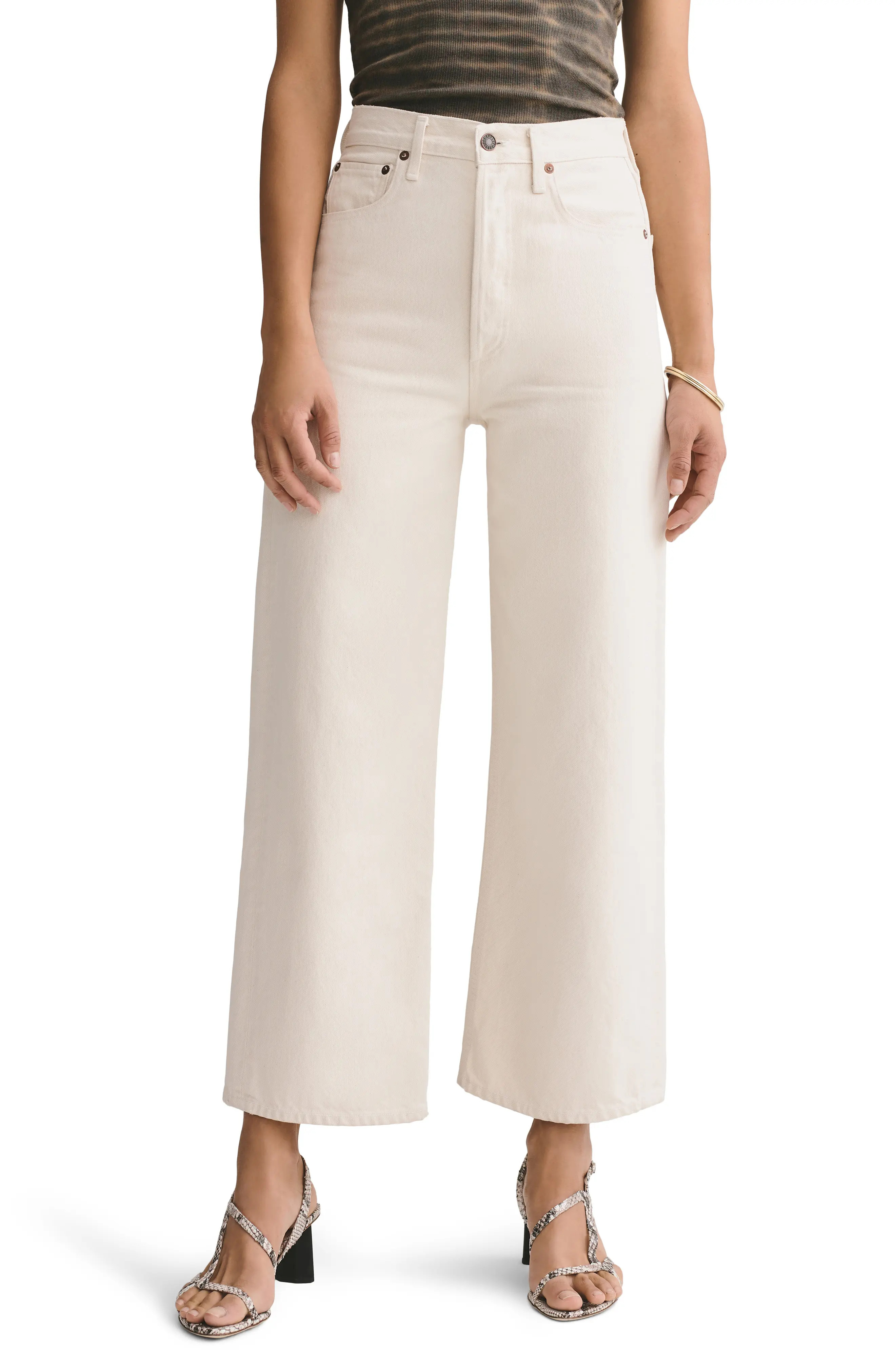 Women's Agolde Ren High Waist Jeans, Size 28 - White | Nordstrom