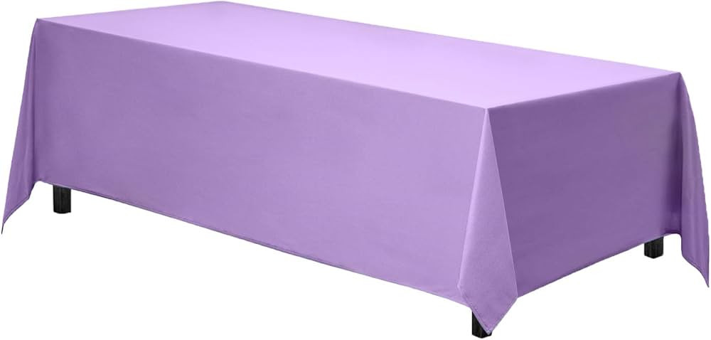 Gee Di Moda Rectangle Tablecloth - 70 x 120 Inch | Lavender Rectangular Table Cloth in Washable P... | Amazon (US)