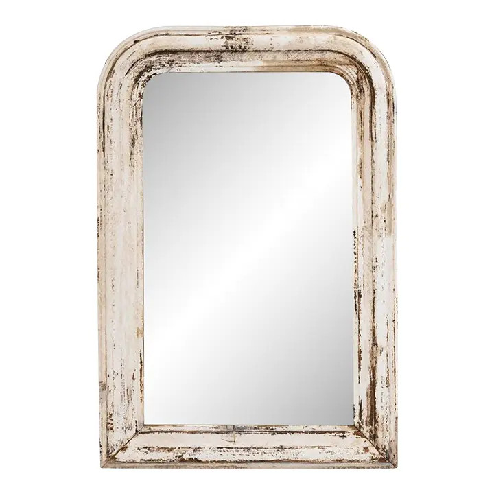 19th Century Louis Phillipe French White Patinated Mirror | Chairish