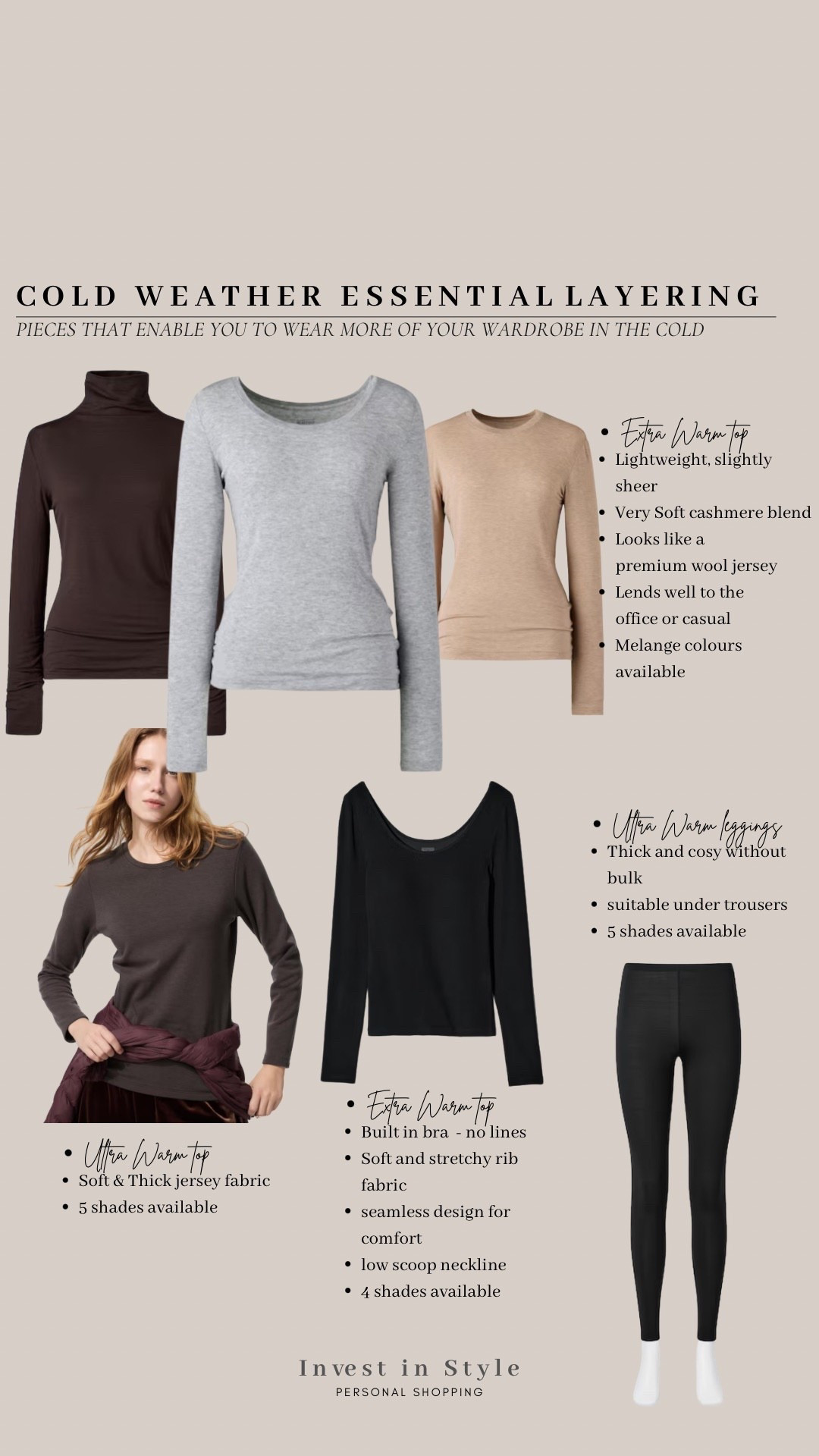 My favourite cold weather layers . 
I wear a large in all of the top styles. 
I’m a U.K. 14 
In the leggings 

#LTKworkwear #LTKwinter #LTKtravel