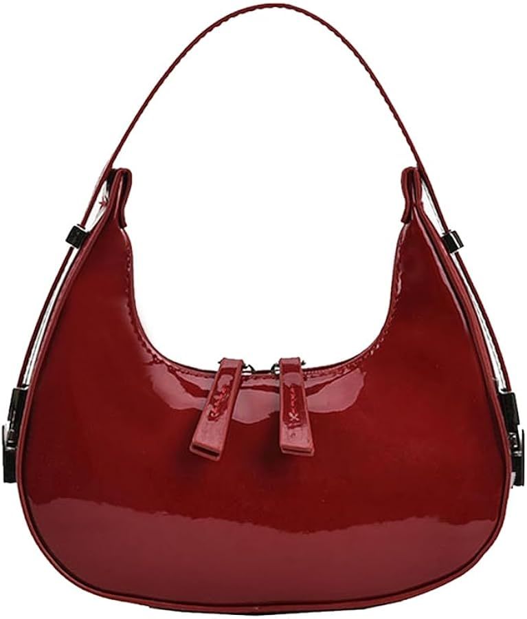 JYG Crescent Shoulder Bag for Women Retro Hobo Handbags Top Handle Bags Fashion Ladies Clutch Pur... | Amazon (US)
