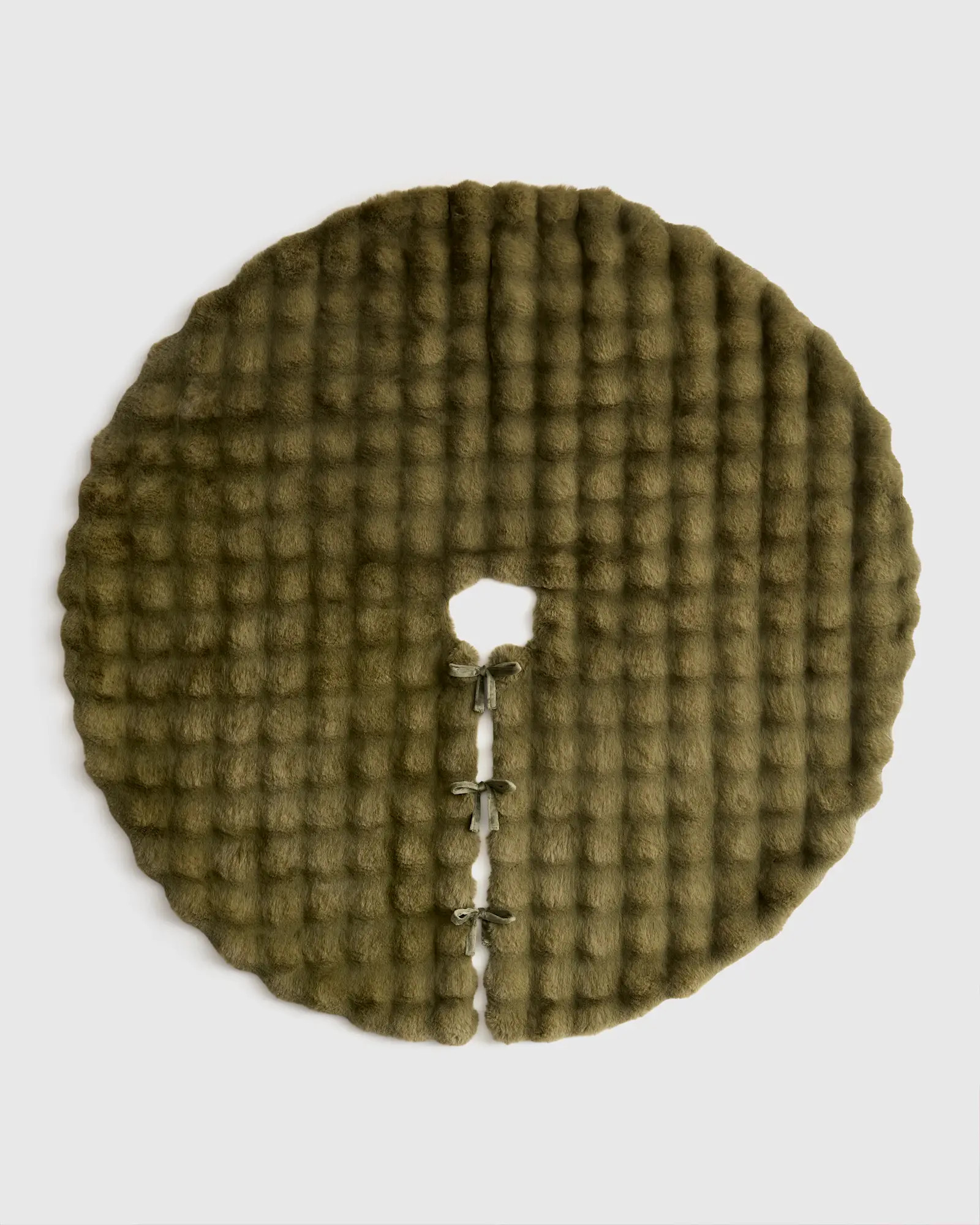 Faux Fur Tree Skirt in Forest | Quince