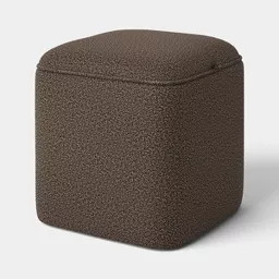 Upholstered Storage Cube with Rounded Corners Dark Brown - Threshold\u2122 | Target