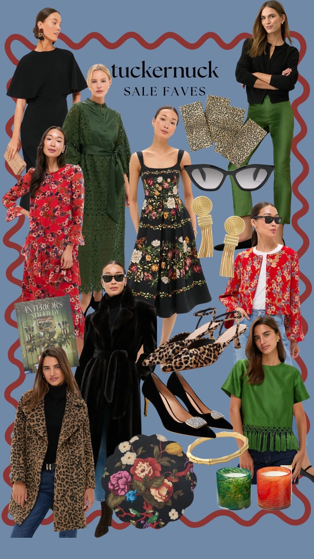 Tuckernuck sale, tnuck sale, Black Friday sale, Holiday outfit, Party outfit, Christmas dress, party dress, party top, leopard coat, faux fur coat, green dress, little black dress, leopard shoes, rhinestone shoes, black cat eye glasses, leopard napkins, green coffee table book 

#LTKHome #LTKCyberWeek #LTKSaleAlert