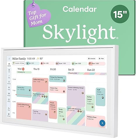 Calendar: 15-inch Wall Planner Digital Calendar & Chore Chart, Smart Touchscreen Interactive Disp... | Amazon (US)