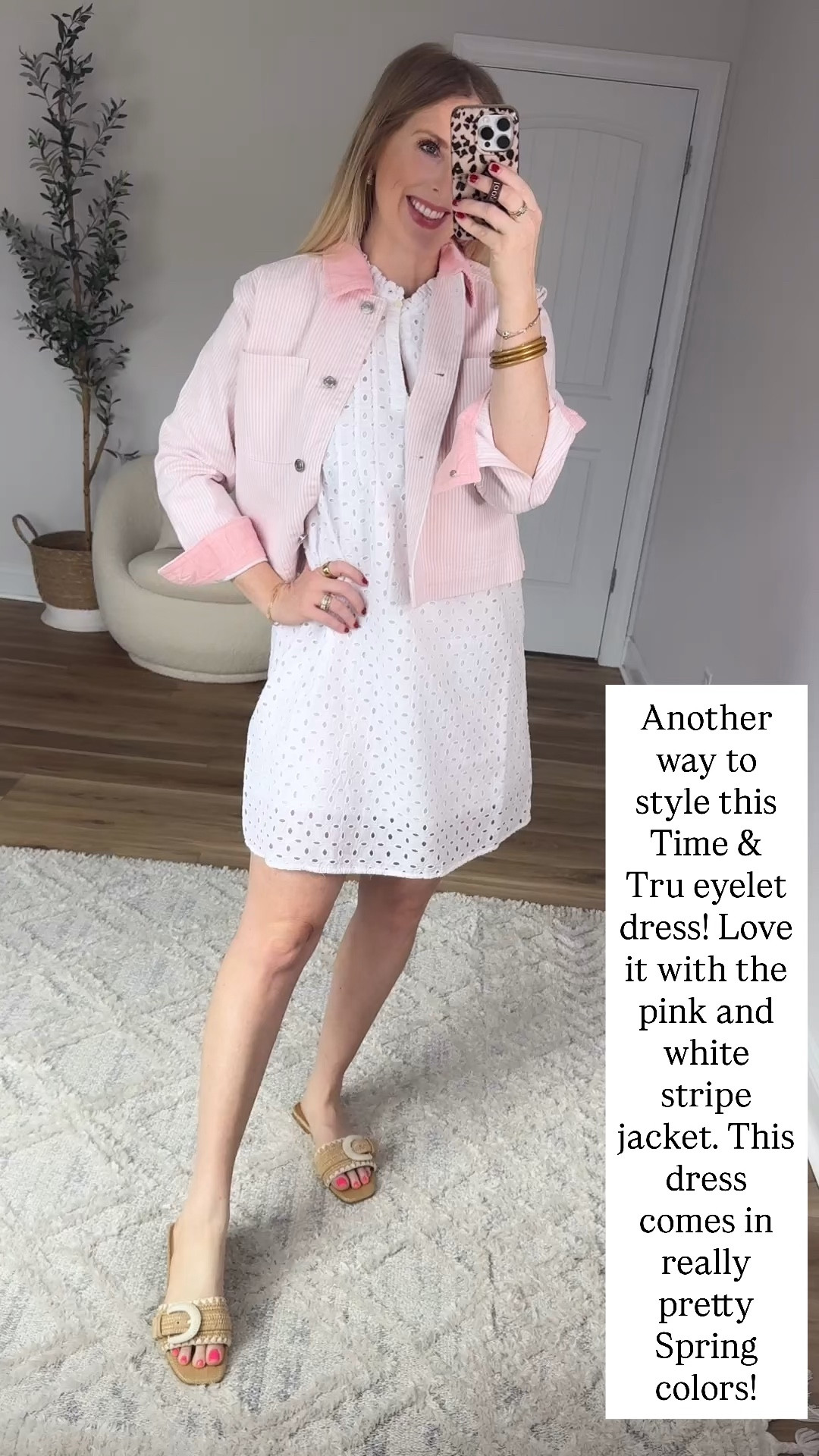 Walmart try on, Walmart outfit, eyelet dress, pink jean jacket 

#LTKootd #LTKmomlife