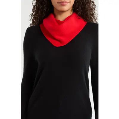Nordstrom Wool & Cashmere Blend Triangle Scarf in Red at Nordstrom | Nordstrom