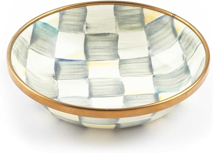 MACKENZIE-CHILDS Enamel Dipping Bowl, Small Serving Bowl for Entertaining, Gray-and-White Sterlin... | Amazon (US)